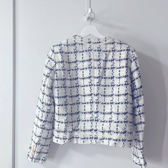 Plaid tweed jacket with vintage inspired buttons - Picture 2 of 2